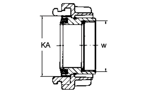 Adapter with female thread, swivelling lug