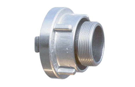 Adapter with male thread, swivelling lug