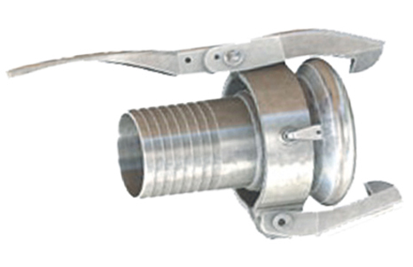 Cardan female part  with serrated hose shank  I  galvanised