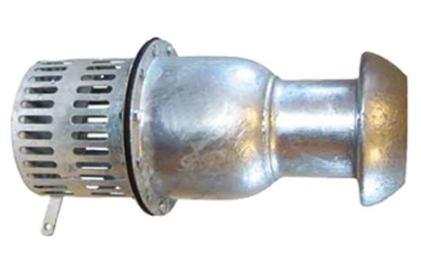 Cardan strainer with male part and foot valve   I  Steel galvanised