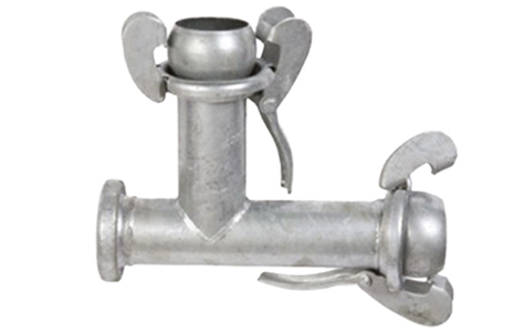 Bauer T-piece with outlet cup ball  I  Steel galvanized
