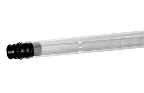 Quarzglasrohr, eins. geschl. 48x2x1830mm konfekt.